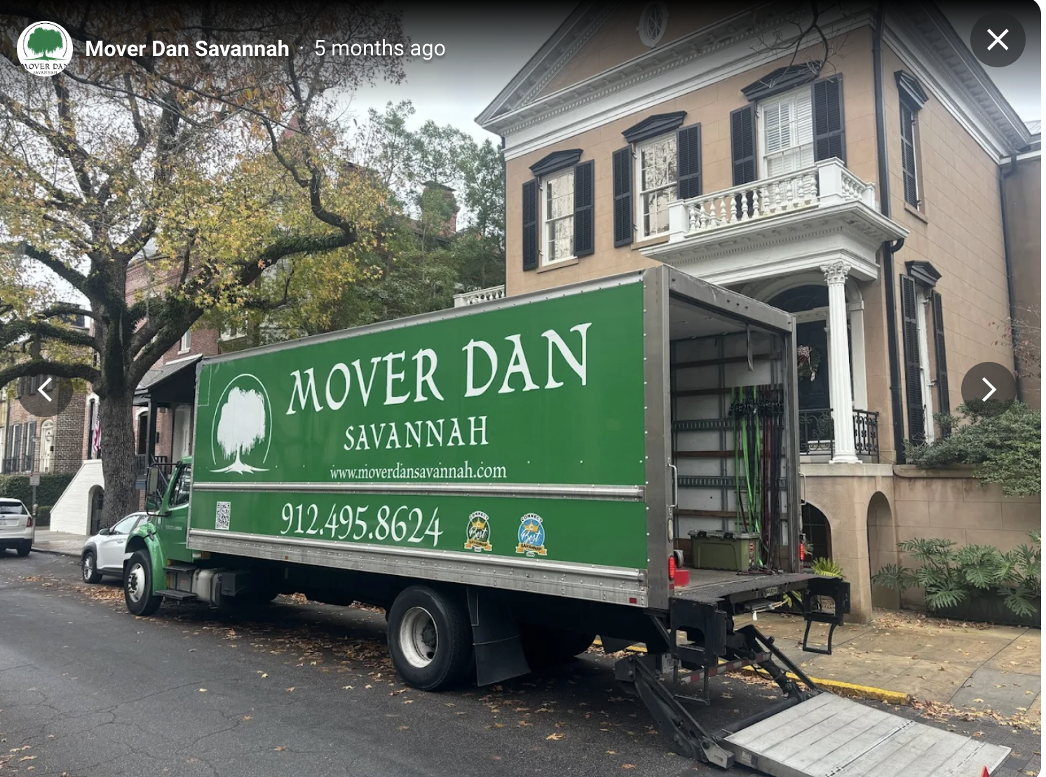 Mover Dan Savannah green wrapped moving truck